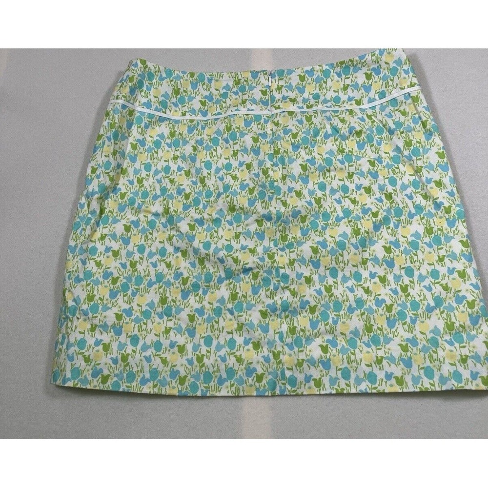 Lilly Pulitzer Skirt Tiptoe Tulip Floral Wwomen's Cotton Spandex Size 8